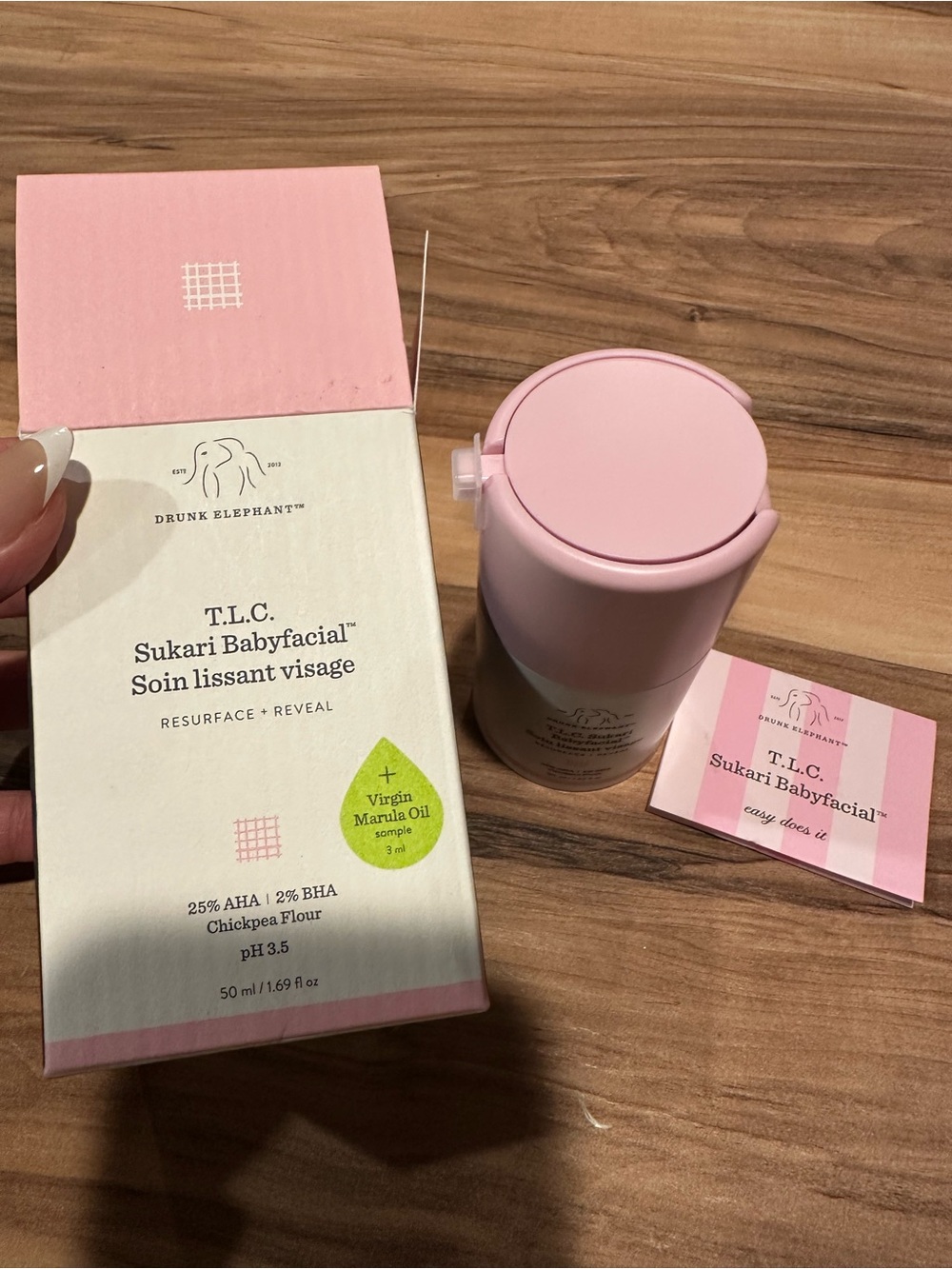 Drunk Elephant Babyfacial Exfoliating Mask - Light Pink & Cream Packaging